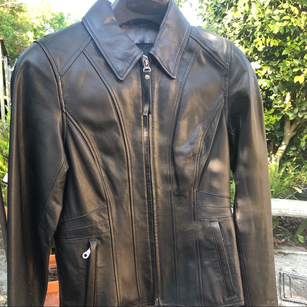 Harley-Davidson leather motorcycle jacket.